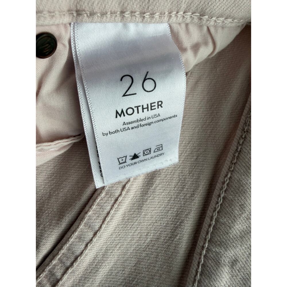 Mother Women's The Dazzler Hover Wash Pale Peach Straight Leg Jeans Size 26 - Picture 11 of 14